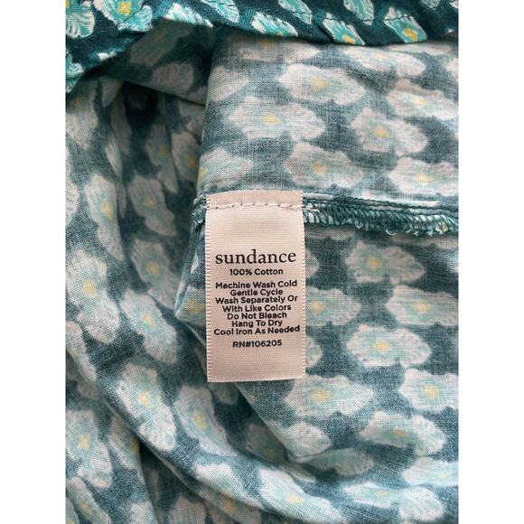 Sundance Stories Be Told Green Southwest Print Easy Button Up Shirt Top - Picture 4 of 14